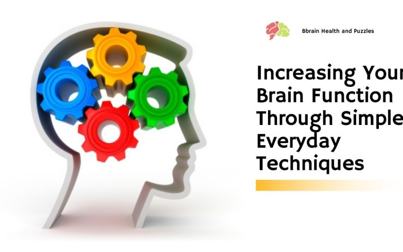 Increasing Your Brain Function Through Simple Everyday Techniques
